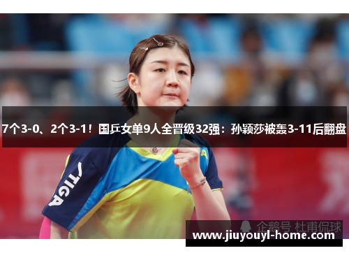 7个3-0、2个3-1！国乒女单9人全晋级32强：孙颖莎被轰3-11后翻盘